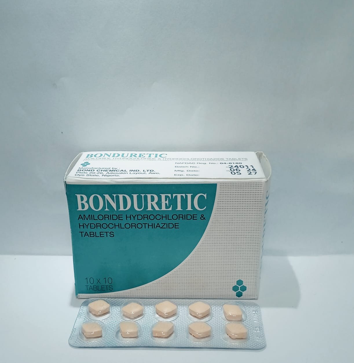 AMILORIDE/HYDROCHLOROTHIAZIDE (BONDURETIC)